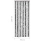 vidaXL Insektenschutz-Vorhang Grau und Weiß 56x200 cm Chenille vidaXL Insektenschutz-Vorhang Grau und Weiß 56x200 cm Chenille