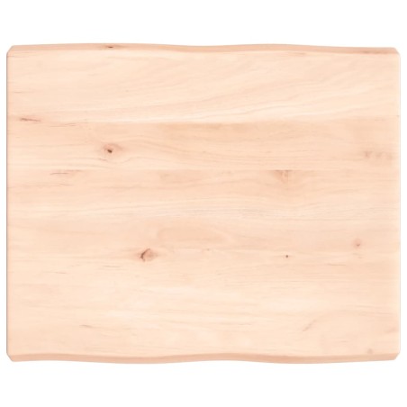 vidaXL Tischplatte 60x50x6 cm Massivholz Eiche Unbehandelt Baumkante