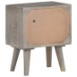 vidaXL Nachttisch Grau 40x30x50 cm Raues Mango-Massivholz vidaXL Nachttisch Grau 40x30x50 cm Raues Mango-Massivholz