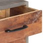 vidaXL Nachttisch Grau 40x30x50 cm Raues Mango-Massivholz vidaXL Nachttisch Grau 40x30x50 cm Raues Mango-Massivholz