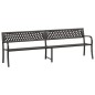 vidaXL Doppel-Gartenbank 246 cm Schwarz Stahl vidaXL Doppel-Gartenbank 246 cm Schwarz Stahl