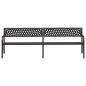 vidaXL Doppel-Gartenbank 246 cm Schwarz Stahl vidaXL Doppel-Gartenbank 246 cm Schwarz Stahl