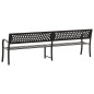 vidaXL Doppel-Gartenbank 246 cm Schwarz Stahl vidaXL Doppel-Gartenbank 246 cm Schwarz Stahl