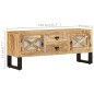 vidaXL TV-Schrank 110x30x45 cm Raues Mangoholz vidaXL TV-Schrank 110x30x45 cm Raues Mangoholz