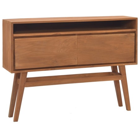 vidaXL Konsolentisch 110x30x79 cm Teak Massivholz
