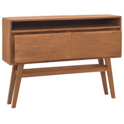 vidaXL Konsolentisch 110x30x79 cm Teak Massivholz