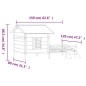 vidaXL Hundehütte Grau 159x120x88,5 cm Massivholz Kiefer vidaXL Hundehütte Grau 159x120x88,5 cm Massivholz Kiefer