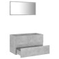 vidaXL 2-tlg. Badmöbel-Set Betongrau Holzwerkstoff vidaXL 2-tlg. Badmöbel-Set Betongrau Holzwerkstoff