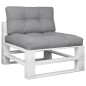 Palettenkissen 2-tlg. Grau Stoff Palettenkissen 2-tlg. Grau Stoff