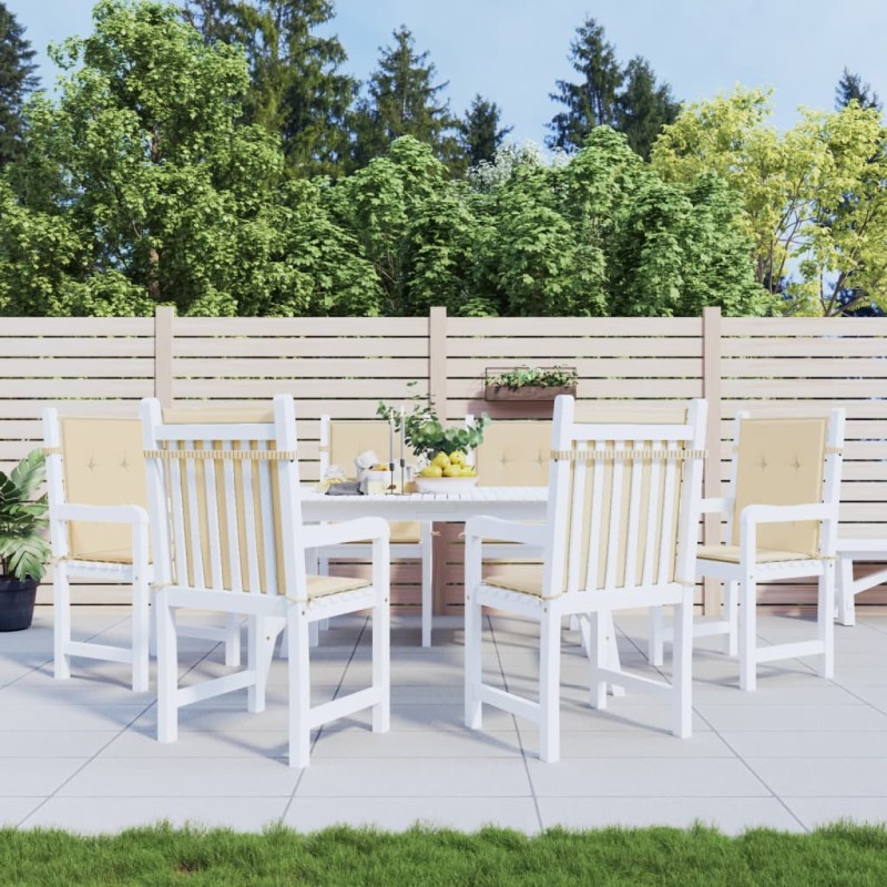 Gartenstuhlauflagen für Niedriglehner 6 Stk. Beige 100x50x3 cm Gartenstuhlauflagen für Niedriglehner 6 Stk. Beige 100x50x3 cm
