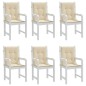 Gartenstuhlauflagen für Niedriglehner 6 Stk. Beige 100x50x3 cm Gartenstuhlauflagen für Niedriglehner 6 Stk. Beige 100x50x3 cm
