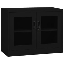 vidaXL Büroschrank Schwarz 90x40x70 cm Stahl 