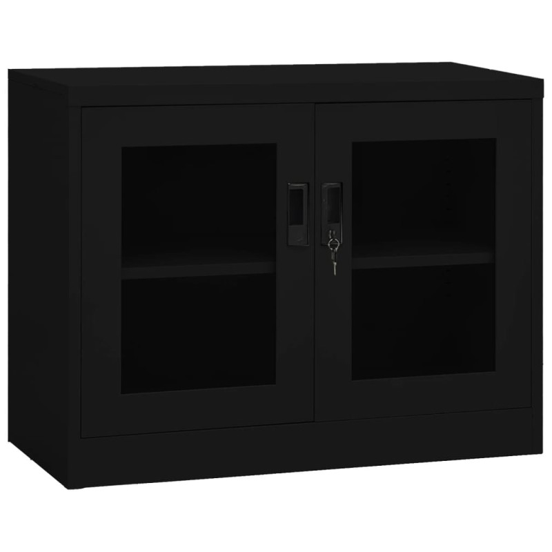 vidaXL Büroschrank Schwarz 90x40x70 cm Stahl vidaXL Büroschrank Schwarz 90x40x70 cm Stahl