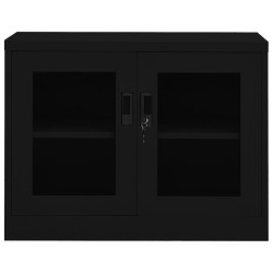 vidaXL Büroschrank Schwarz 90x40x70 cm Stahl 