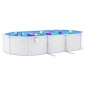 vidaXL Stahlwand-Pool Oval 610x360x120 cm Weiß vidaXL Stahlwand-Pool Oval 610x360x120 cm Weiß