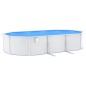 vidaXL Stahlwand-Pool Oval 610x360x120 cm Weiß vidaXL Stahlwand-Pool Oval 610x360x120 cm Weiß