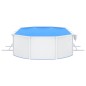 vidaXL Stahlwand-Pool Oval 610x360x120 cm Weiß vidaXL Stahlwand-Pool Oval 610x360x120 cm Weiß