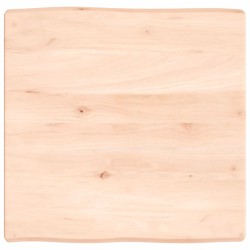 vidaXL Tischplatte 60x60x6 cm Massivholz Eiche Unbehandelt Baumkante