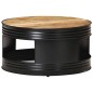 vidaXL Couchtisch Schwarz 68x68x36 cm Raues Mango-Massivholz vidaXL Couchtisch Schwarz 68x68x36 cm Raues Mango-Massivholz