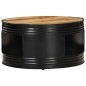 vidaXL Couchtisch Schwarz 68x68x36 cm Raues Mango-Massivholz vidaXL Couchtisch Schwarz 68x68x36 cm Raues Mango-Massivholz