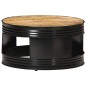 vidaXL Couchtisch Schwarz 68x68x36 cm Raues Mango-Massivholz vidaXL Couchtisch Schwarz 68x68x36 cm Raues Mango-Massivholz