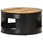 vidaXL Couchtisch Schwarz 68x68x36 cm Raues Mango-Massivholz vidaXL Couchtisch Schwarz 68x68x36 cm Raues Mango-Massivholz