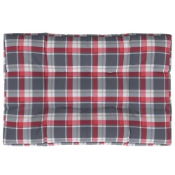 Palettenkissen Rot Karomuster 120x80x12 cm Stoff