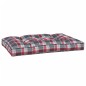 Palettenkissen Rot Karomuster 120x80x12 cm Stoff Palettenkissen Rot Karomuster 120x80x12 cm Stoff