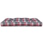 Palettenkissen Rot Karomuster 120x80x12 cm Stoff Palettenkissen Rot Karomuster 120x80x12 cm Stoff