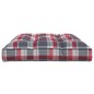 Palettenkissen Rot Karomuster 120x80x12 cm Stoff Palettenkissen Rot Karomuster 120x80x12 cm Stoff