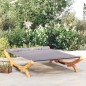 Loungebett 165x188,5x46 cm Bugholz Massiv Anthrazit Loungebett 165x188,5x46 cm Bugholz Massiv Anthrazit
