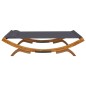Loungebett 165x188,5x46 cm Bugholz Massiv Anthrazit Loungebett 165x188,5x46 cm Bugholz Massiv Anthrazit