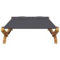 Loungebett 165x188,5x46 cm Bugholz Massiv Anthrazit Loungebett 165x188,5x46 cm Bugholz Massiv Anthrazit