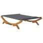 Loungebett 165x188,5x46 cm Bugholz Massiv Anthrazit Loungebett 165x188,5x46 cm Bugholz Massiv Anthrazit