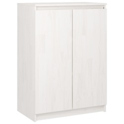 vidaXL Sideboard Weiß 60x36x84 cm Massivholz Kiefer