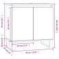 vidaXL Badschrank Grau Sonoma 58x33x60 cm Holzwerkstoff vidaXL Badschrank Grau Sonoma 58x33x60 cm Holzwerkstoff