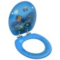 vidaXL Toilettensitz mit Soft-Close-Deckel MDF Tiefsee-Design vidaXL Toilettensitz mit Soft-Close-Deckel MDF Tiefsee-Design
