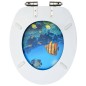 vidaXL Toilettensitz mit Soft-Close-Deckel MDF Tiefsee-Design vidaXL Toilettensitz mit Soft-Close-Deckel MDF Tiefsee-Design
