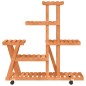 vidaXL Blumenständer mit Rollen 95x25x101 cm Massivholz Tanne vidaXL Blumenständer mit Rollen 95x25x101 cm Massivholz Tanne