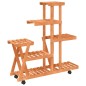 vidaXL Blumenständer mit Rollen 95x25x101 cm Massivholz Tanne vidaXL Blumenständer mit Rollen 95x25x101 cm Massivholz Tanne