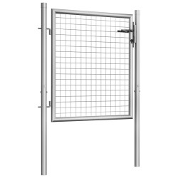 vidaXL Gartentor Verzinkter Stahl 105x125 cm Silbern