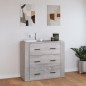 vidaXL Sideboard Grau Sonoma 80x33x70 cm Holzwerkstoff vidaXL Sideboard Grau Sonoma 80x33x70 cm Holzwerkstoff