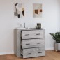 vidaXL Sideboard Grau Sonoma 80x33x70 cm Holzwerkstoff vidaXL Sideboard Grau Sonoma 80x33x70 cm Holzwerkstoff