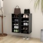 vidaXL Schuhschränke 2 Stk. Hochglanz-Grau 31,5x35x70 cm Holzwerkstoff vidaXL Schuhschränke 2 Stk. Hochglanz-Grau 31,5x35x70 cm Holzwerkstoff