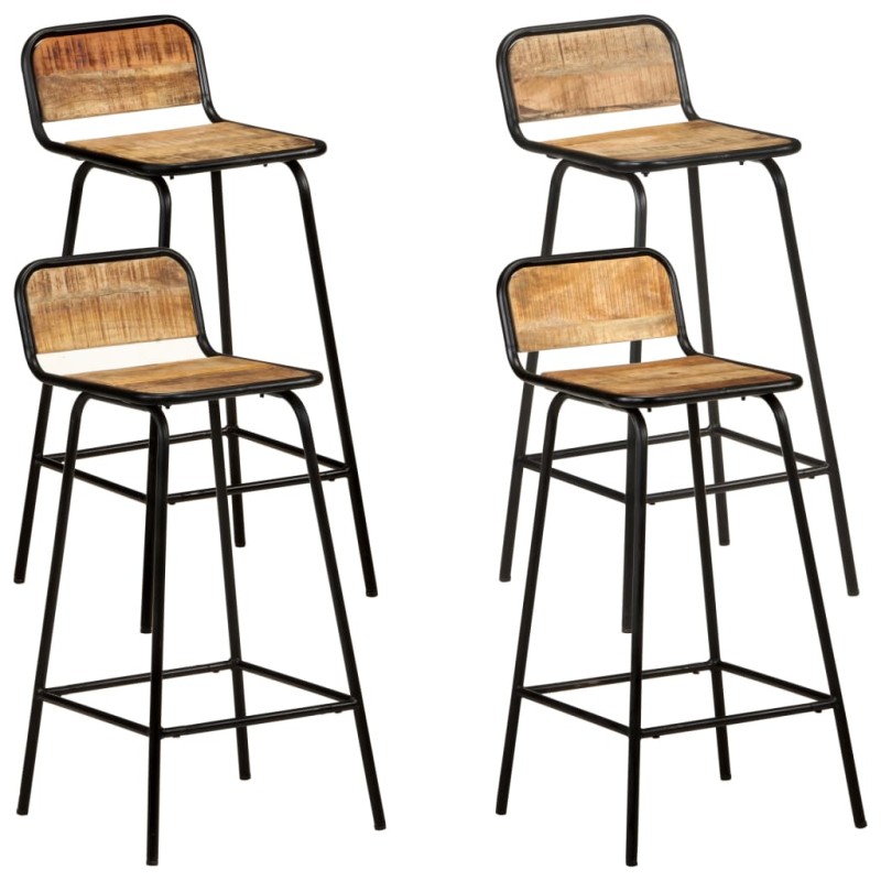 vidaXL Barstühle 4 Stk. Massivholz Mango vidaXL Barstühle 4 Stk. Massivholz Mango