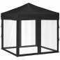 vidaXL Partyzelt Faltbar mit Seitenwänden Schwarz 2x2 m vidaXL Partyzelt Faltbar mit Seitenwänden Schwarz 2x2 m