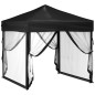 vidaXL Partyzelt Faltbar mit Seitenwänden Schwarz 2x2 m vidaXL Partyzelt Faltbar mit Seitenwänden Schwarz 2x2 m