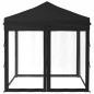 vidaXL Partyzelt Faltbar mit Seitenwänden Schwarz 2x2 m vidaXL Partyzelt Faltbar mit Seitenwänden Schwarz 2x2 m