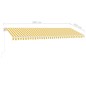 vidaXL Standmarkise Manuell Einziehbar 500x350 cm Gelb/Weiß vidaXL Standmarkise Manuell Einziehbar 500x350 cm Gelb/Weiß