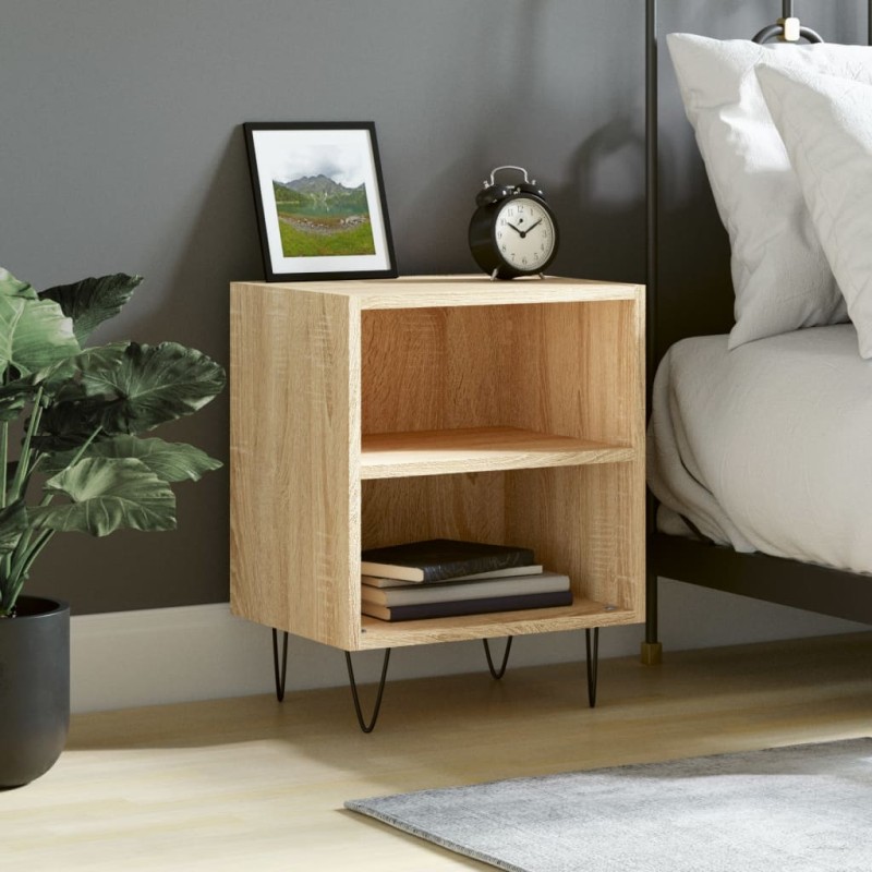 vidaXL Nachttisch Sonoma-Eiche 40x30x50 cm Holzwerkstoff vidaXL Nachttisch Sonoma-Eiche 40x30x50 cm Holzwerkstoff